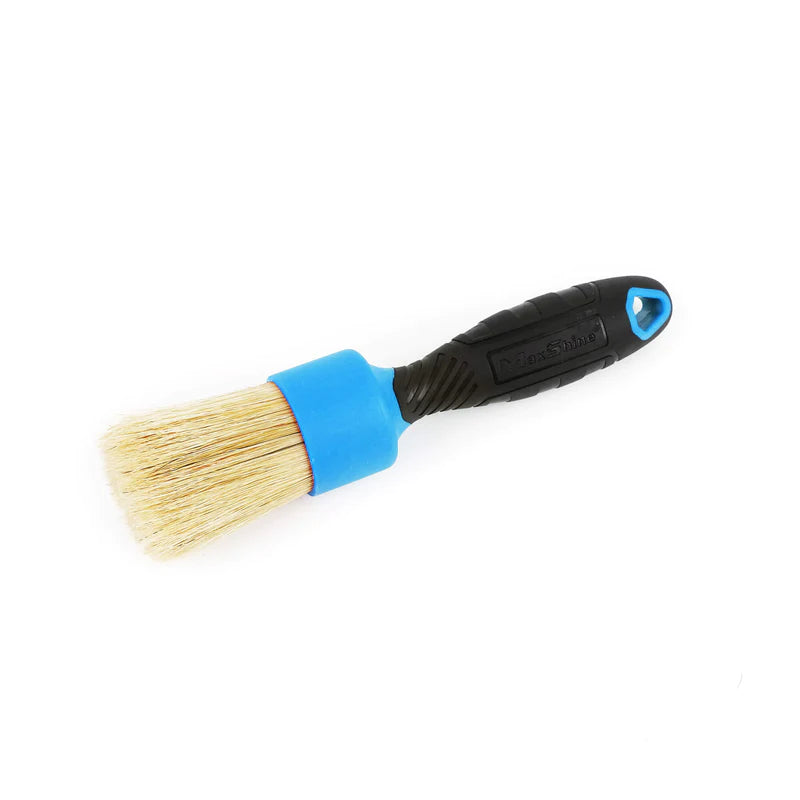 Maxshine Mixed Bristle Detailing Stubby Brush Blue Boars hair