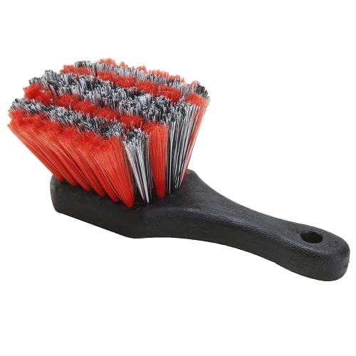 Mix Nylex Bristles Soft Scrubber Brush, 9", Red/Grey