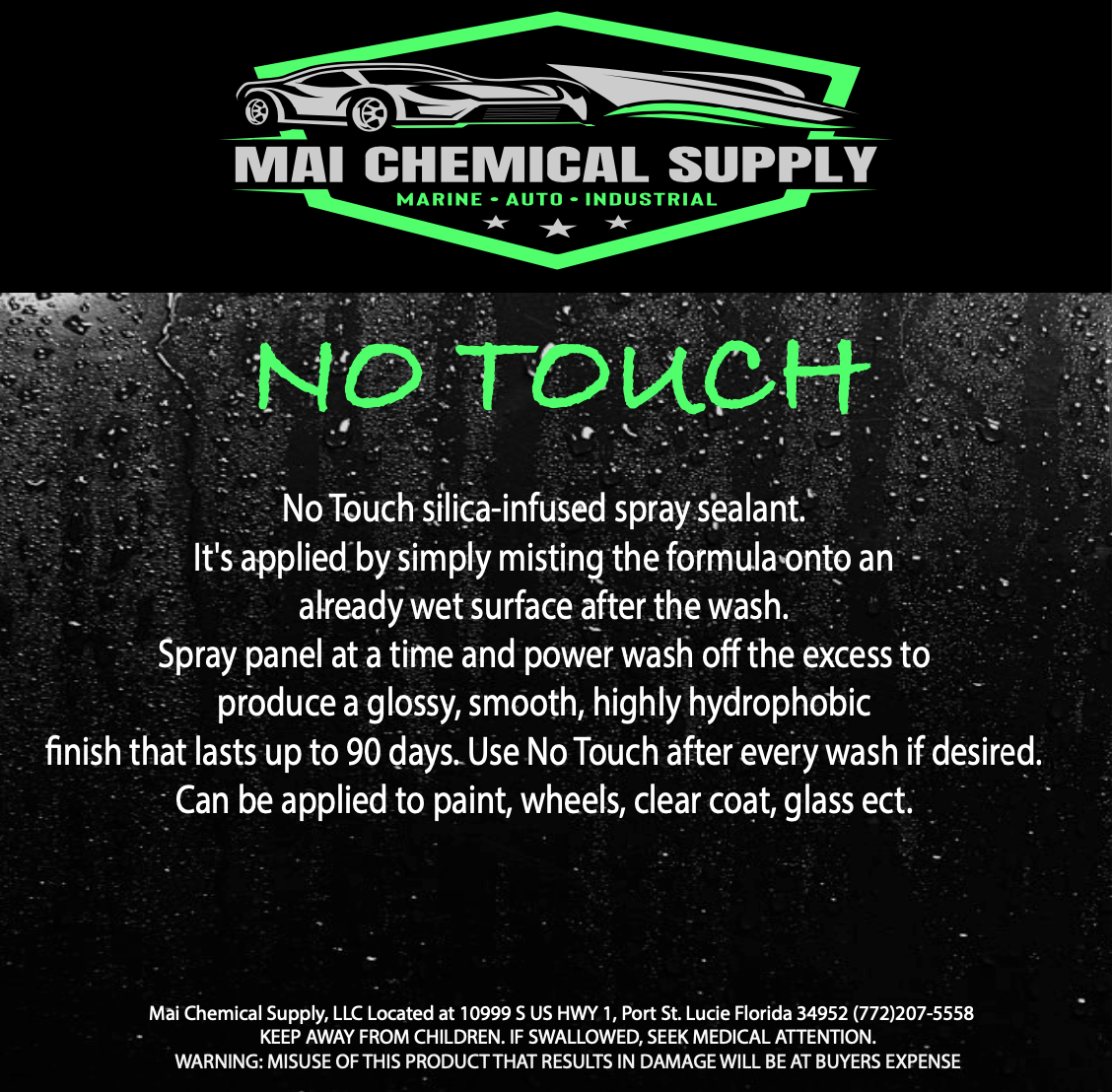 No Touch Spray sealant