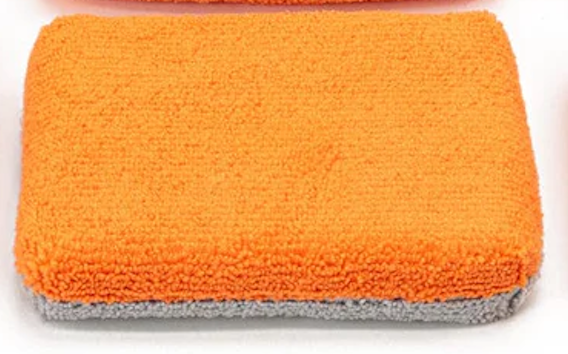 Thin [Saver Applicator Terry] Microfiber Coating Applicator Sponge with Plastic Barrier 1 each