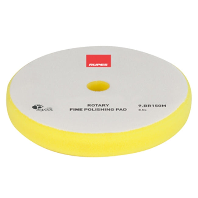 Rupes Rotary Foam Polishing Pad, Yellow/Fine -