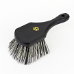 Tire/Wheel Brush- Heavy Cleaning With Gentle Feathered Bristles Short Handle Green Bristles