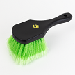 Tire/Wheel Brush- Heavy Cleaning With Gentle Feathered Bristles Short Handle Green Bristles