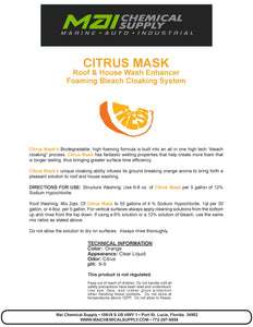 1 Gallon Citrus Mask (Roof & House Wash Enhancer Foaming Bleach Cloaking System)