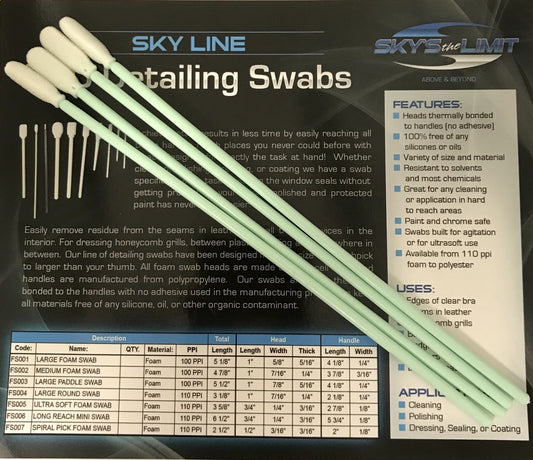 Long Reach Mini Foam Swabs