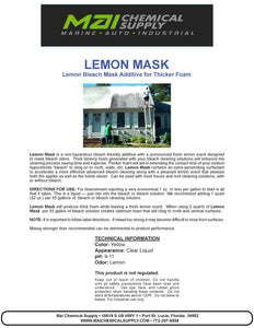1 Gal LEMON MASK (Lemon Bleach Mask Additive for Thicker Foam)