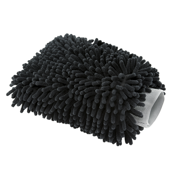 Microfiber chenille mitt with cuff