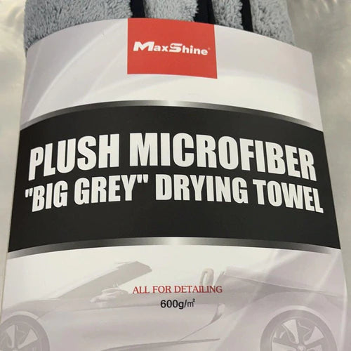Maxshine 600GSM Plush Microfiber Towel Series for Polishing and Detailing, 24"x32", Grey
