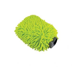 Microfiber chenille mitt with cuff